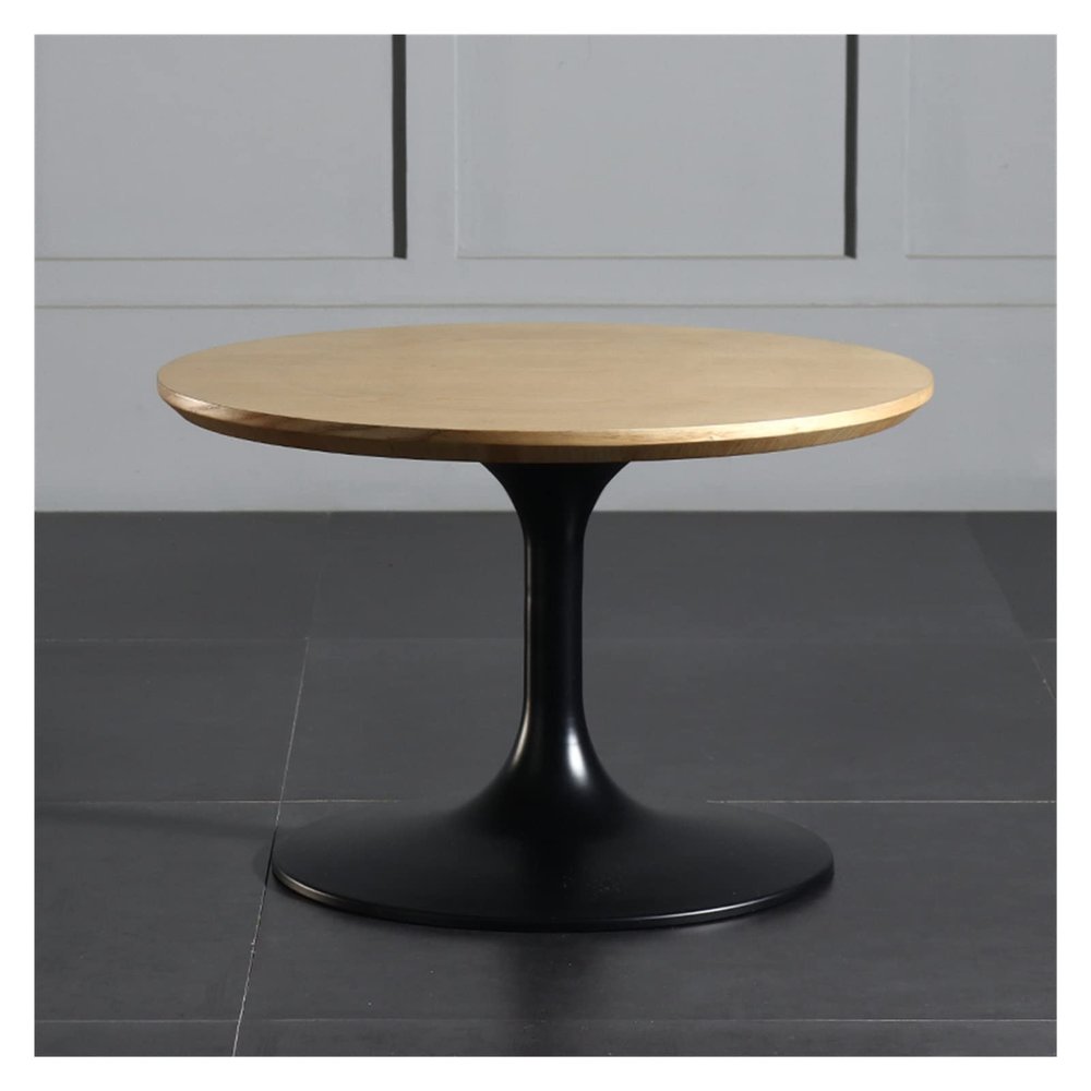 Modern Round Black Stackable Coffee Table, Style D