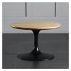 Modern Round Black Stackable Coffee Table, Style D view 1