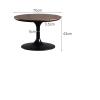 Modern Round Black Stackable Coffee Table, Style D view 2