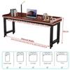 Overbed Table for Queen-Size Bed, Mobile Laptop Cart with Wheels (180 × 60 × 80 cm) view 3