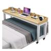 Overbed Table with Wheels for Home or Hospital, Mobile Laptop and Dining Table, 200 × 60 × 80 cm view 1