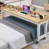 Overbed Table with Wheels for Home or Hospital, Mobile Laptop and Dining Table, 200 × 60 × 80 cm view 2