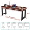 Overbed Table with Wheels for Home or Hospital, Mobile Laptop and Dining Table, 200 × 60 × 80 cm view 3
