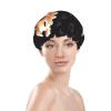 Cute Dinosaur Print Shower Cap, Waterproof, Reusable, Double-Layer view 3