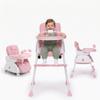 Twinky High Chair – 2-in-1 Stroller Set – Foldable Feeding Chair & Stroller for Babies and Toddlers – Adjustable, Portable & Compact – 6 Months to 4–5 Years – Pink view 1