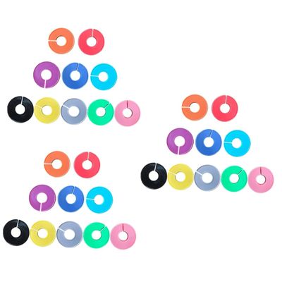ibasenice 30-Piece Plastic Clothing Size Dividers, Round Garment Markers for Organizing Shirts, Pants and More, Random Colors