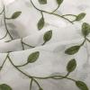 KnSam Sheer Curtains with Green Branch and Leaf Pattern, 140 x 215 cm view 2