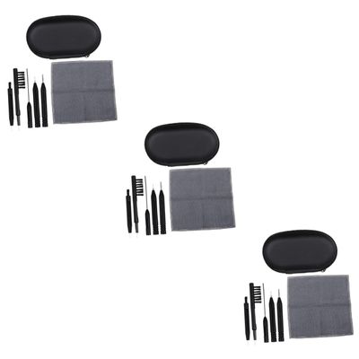 GLEAVI 3-Piece Hearing Aid Cleaning Kit with Maintenance Tools, Cleaning Brushes, Ear Cleaning Set, PVC Case