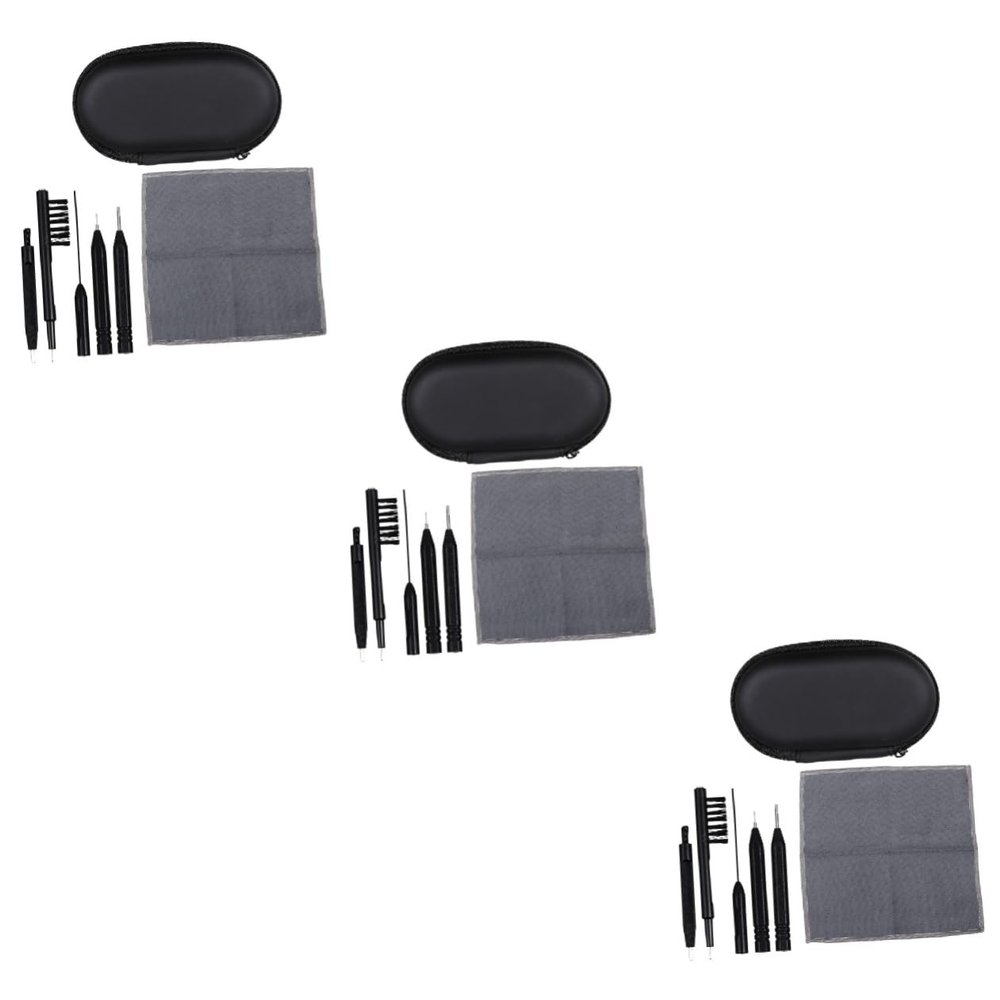 GLEAVI 3-Piece Hearing Aid Cleaning Kit with Maintenance Tools, Cleaning Brushes, Ear Cleaning Set, PVC Case
