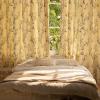 KnSam Blackout Curtains with Tabs, Gray and Blue Floral Pattern, Polyester, 132 x 244 cm (W x H) view 2