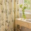 KnSam Blackout Curtains with Tabs, Gray and Blue Floral Pattern, Polyester, 132 x 244 cm (W x H) view 3