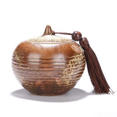 PRUJOY Classic Ceramic Keepsake Urns, Handmade Memorial Mini Urn Set for Ashes