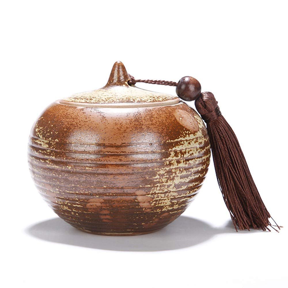PRUJOY Classic Ceramic Keepsake Urns, Handmade Memorial Mini Urn Set for Ashes