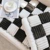 FunnyFuzzy Cream Large Plaid Cotton Pet Couch Cover view 2