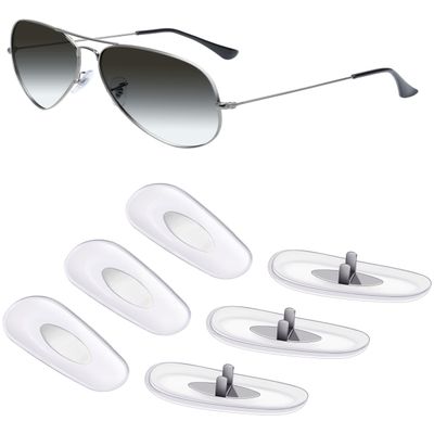 Mryok Replacement Nose Pads for Ray-Ban RB3447, 3 Pairs, One Size
