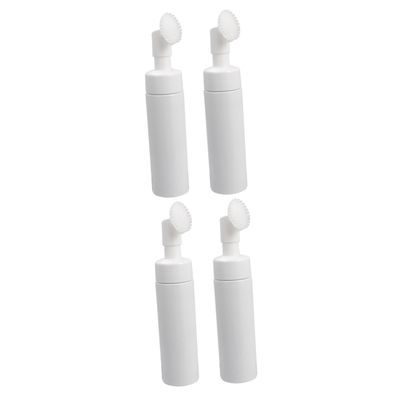 ABOOFAN 4-Piece Portable Cosmetic Bottles, Empty Foam Bottles with Brush Heads for Facial Cleanser, Travel and Home, Multifunctional Foam Bottles for Lotions and Soaps
