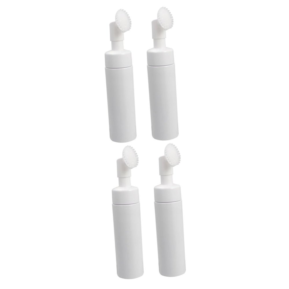 ABOOFAN 4-Piece Portable Cosmetic Bottles, Empty Foam Bottles with Brush Heads for Facial Cleanser, Travel and Home, Multifunctional Foam Bottles for Lotions and Soaps