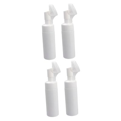 ABOOFAN 4-Piece Cosmetic Bottles with Brush Heads, Refillable Travel Bottles for Facial Cleanser, Lotion and Soap