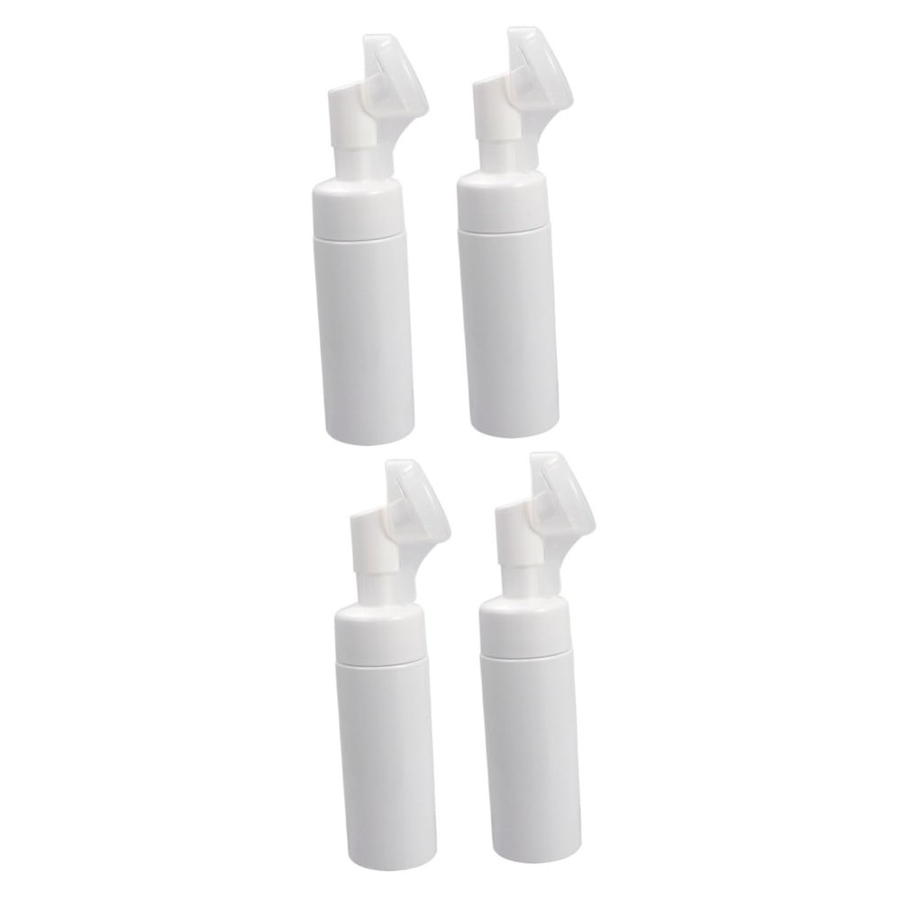 ABOOFAN 4-Piece Cosmetic Bottles with Brush Heads, Refillable Travel Bottles for Facial Cleanser, Lotion and Soap