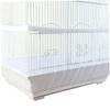 POPETPOP 3-Piece Birdcage Net Cover, Breathable Nylon/Spandex, White view 3