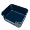 Ying Tutu Extra-Large Cat Litter Box, ABS, Low Entry, Dark Blue, 61 x 50.8 cm, 2-Pack view 2