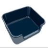 Ying Tutu Extra-Large Cat Litter Box, ABS, Low Entry, Dark Blue, 61 x 50.8 cm, 2-Pack view 4