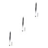minkissy 3-Piece Retractable Metal Lip Brush Set, Portable, Black Gradient view 1