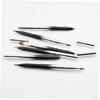 minkissy 3-Piece Retractable Metal Lip Brush Set, Portable, Black Gradient view 2