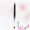 minkissy 3-Piece Retractable Metal Lip Brush Set, Portable, Black Gradient view 3