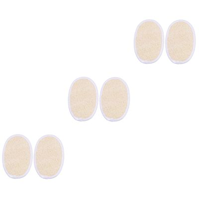 minkissy 6-Piece Natural Loofah Sponge Pads for Shower Exfoliation and Body Care