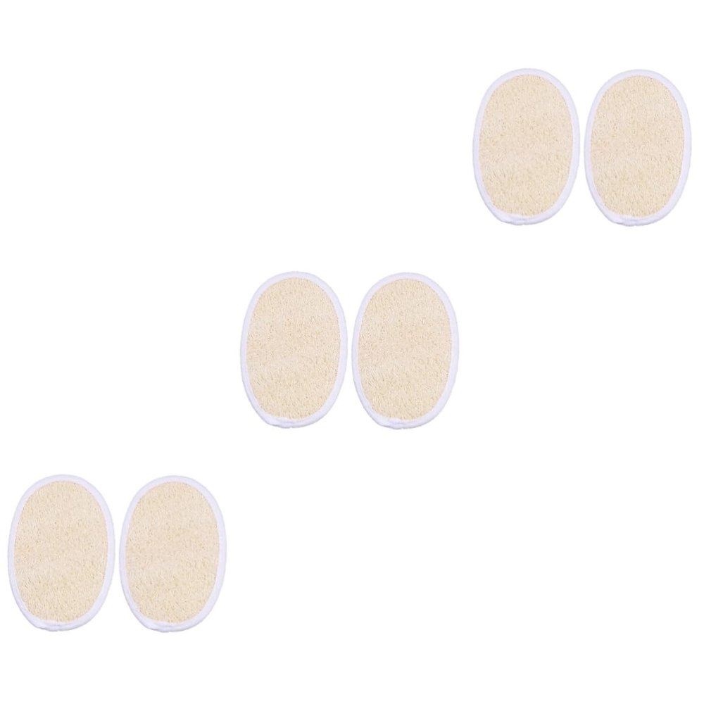 minkissy 6-Piece Natural Loofah Sponge Pads for Shower Exfoliation and Body Care