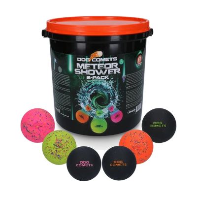 Dog Comets Ball Stardust Dog Ball Bucket, 6 cm, 6-Pack