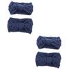FRCOLOR 4-Pack Knitted Button Headbands, Winter Warm Turban-Style Stretch Headbands view 1