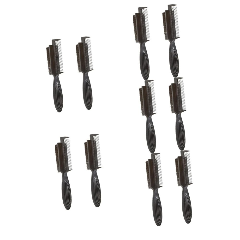 FRCOLOR 10-Piece Double-Sided Hair Combs with Nylon Bristles