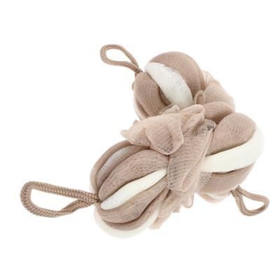 2-Pack Foaming Shower Poufs with Hanging Loop, Nylon Bath Loofahs