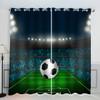 AKATIE Soccer Curtains for Kids' Room, 3D Printed Blackout Eyelet Curtains, 2-Pack, 140 x 160 cm view 1