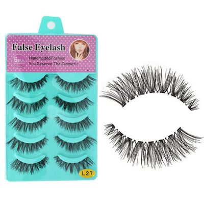 minkissy 5 Pairs Handmade Long False Eyelashes, Reusable, Flexible and Lightweight