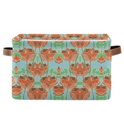 Bright Floral Storage Box and Large Laundry Basket for Kids