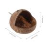POPETPOP Coconut Shell Bird Nest for Cage, 5.3 Inches, Natural Bird House, Parrot Breeding Nest, Bird Toy and Small Pet Accessory for Hamsters and Chameleons view 4