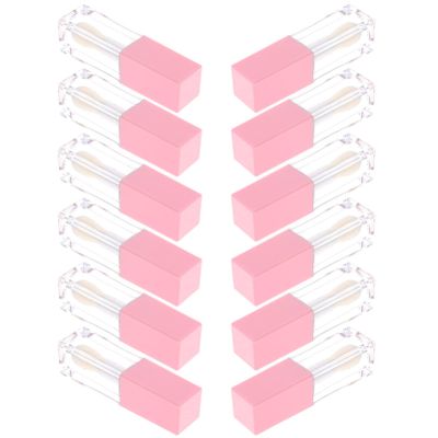 minkissy 12-Piece Empty Plastic Lip Gloss Tubes, Refillable and Shatter-Resistant, for Lip Balm and Cosmetics