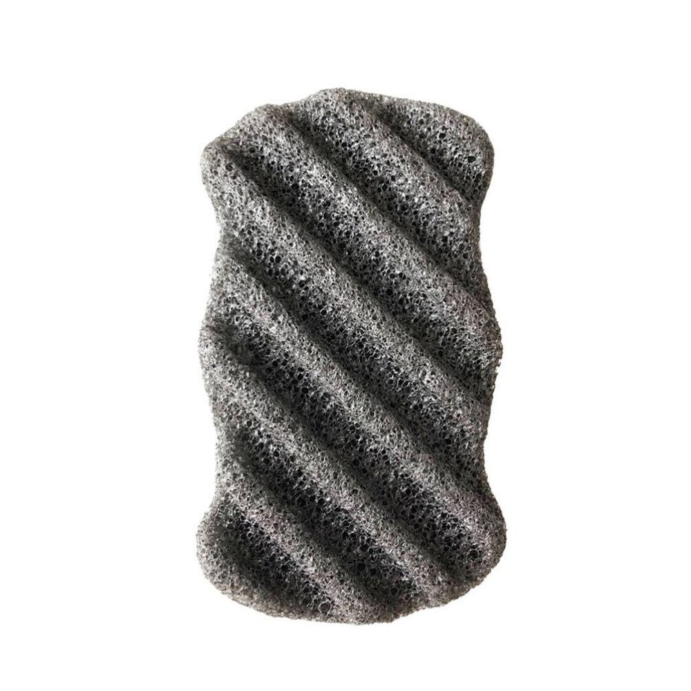 minkissy 4-Piece Facial and Body Exfoliating Sponges, Natural Cleansing Sponges for Gentle Skin Care, Makeup and Dead Skin Cell Removal, Black