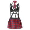SINGUYUN Sexy Halloween Costume for Women, Black/Red, Medium view 2