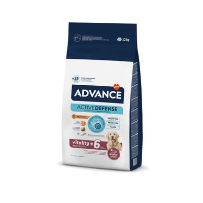 Advance Vitality Senior Maxi Dry Food for Senior Large-Breed Dogs (6+ Years), Chicken, 12 kg