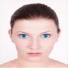 1-Year Blue Patterned Prescription Contact Lens, -1.0 (1 pc.) view 2