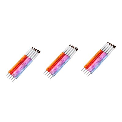 minkissy 15-Piece Double-Sided Nail Art Brush, Dotting, and Modeling Tool Set for Acrylic and UV Gel Nails