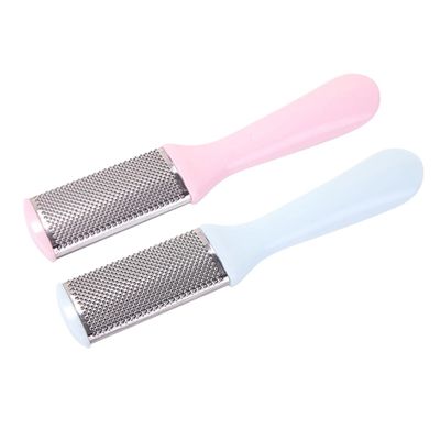 Double-Sided Stainless Steel Foot File, 2-Piece Set for Adults