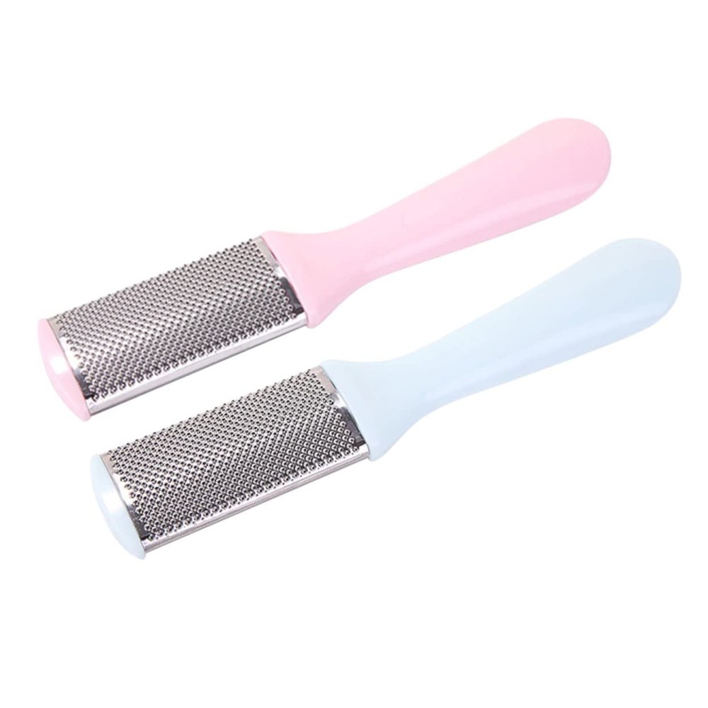 Double-Sided Stainless Steel Foot File, 2-Piece Set for Adults