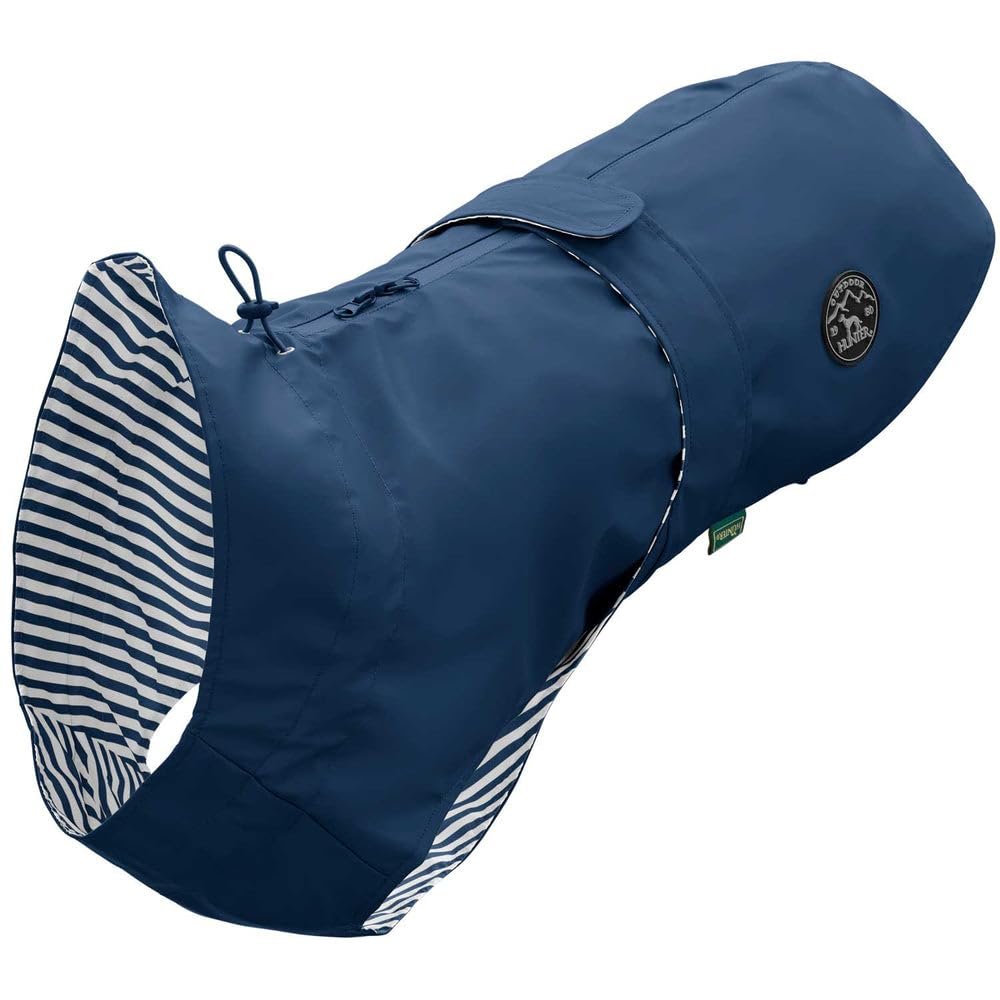 HUNTER MILFORD Dog Raincoat, Blue, Size 30