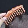 MAYABI Comb, Wide-Tooth Comb for Curls, Red Peachwood Comb, Meridian Massage Sandalwood Convenient Comb view 2