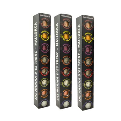 TERRAMAR MALLORCA Black Edition Gourmet Salt Set, 3 x 8 Varieties, 600 g